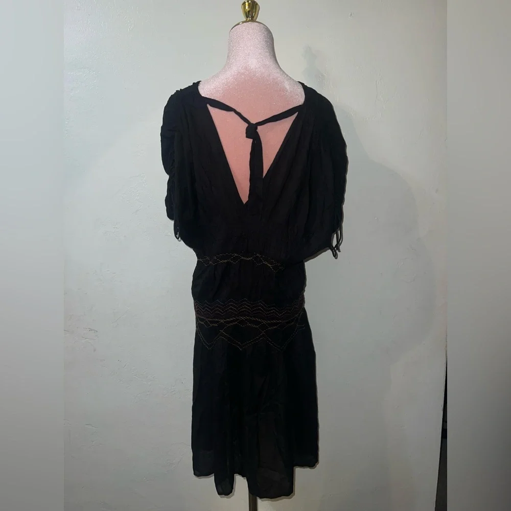 Free People Black Dress with Embroidered Details - Picture 2 of 3